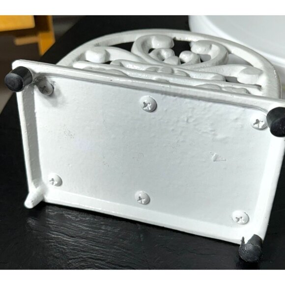 Cast Iron Enamel Napkin Mail Letter Holder Classic Design - Picture 9 of 10